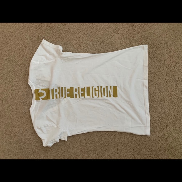 True Religion Shirt(white and gold) - Picture 2 of 3